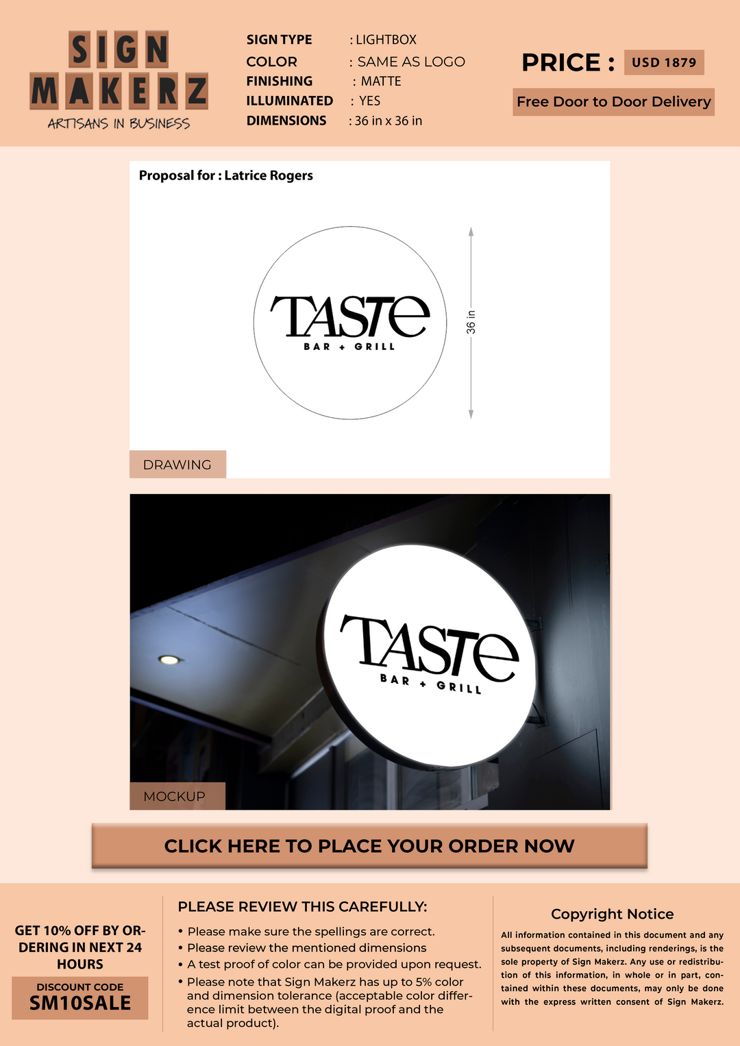 Business signage for Latrice Rogers