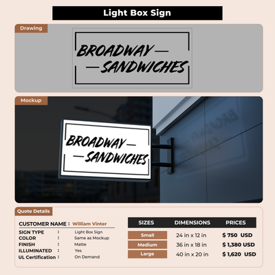 Custom Signs For William Vinter