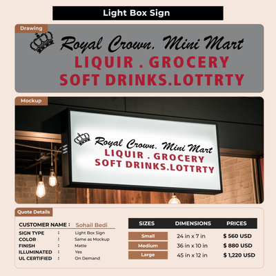 Custom Signs For Sohail Bedi