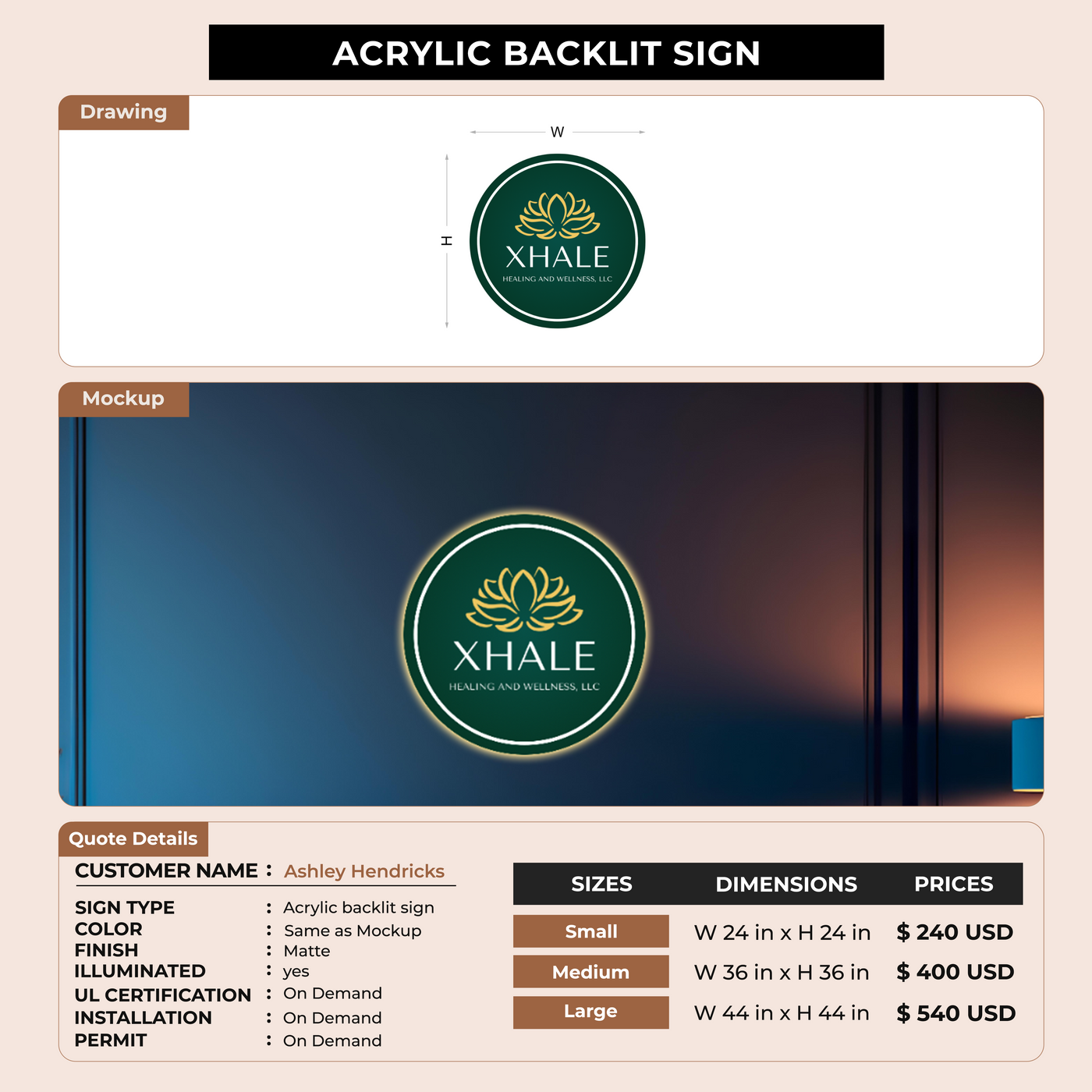 Custom Signs For Ashley Hendricks