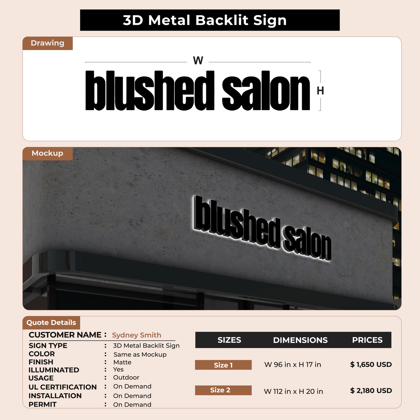 Business Signage for Sydney Smith