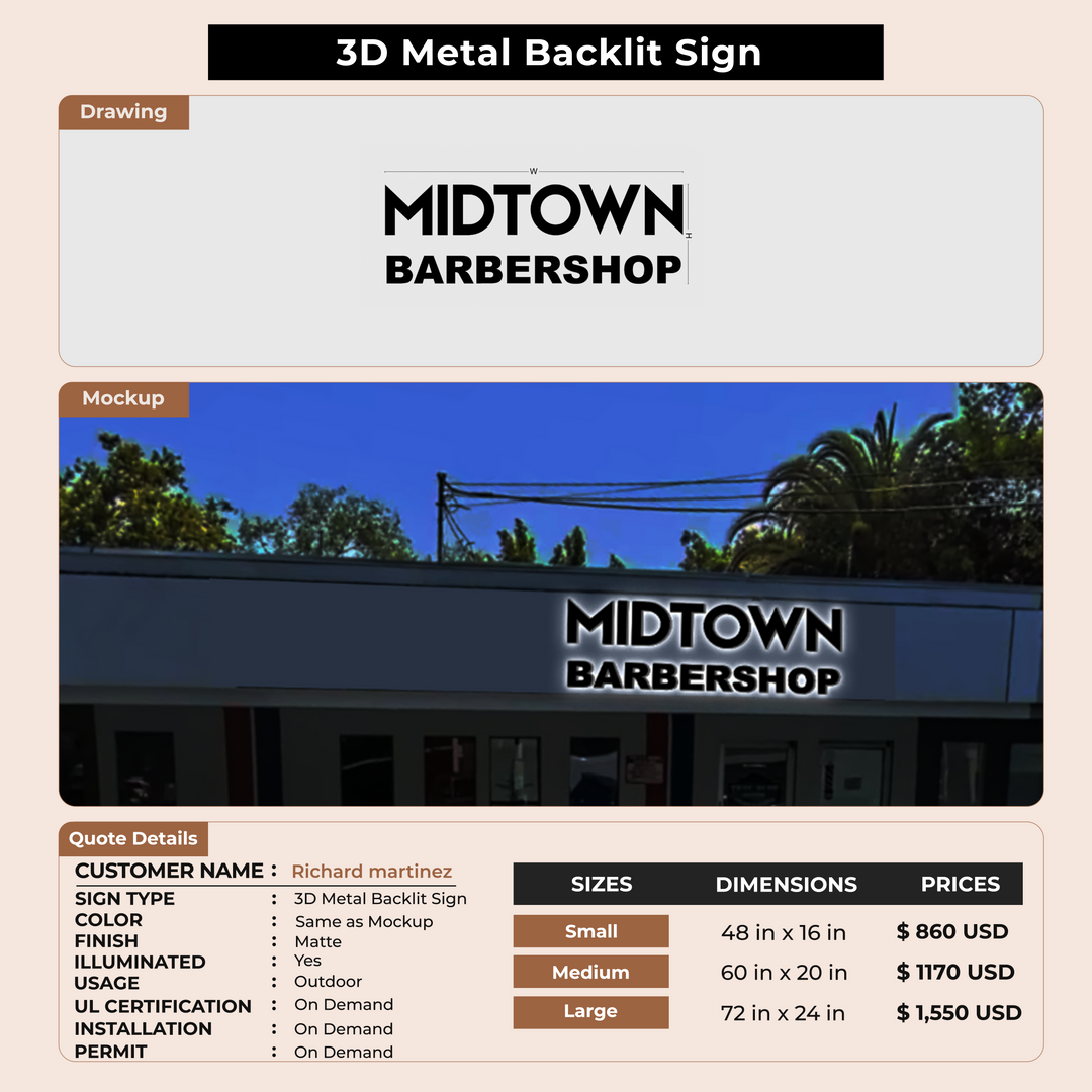 Custom Signs for Richard martinez