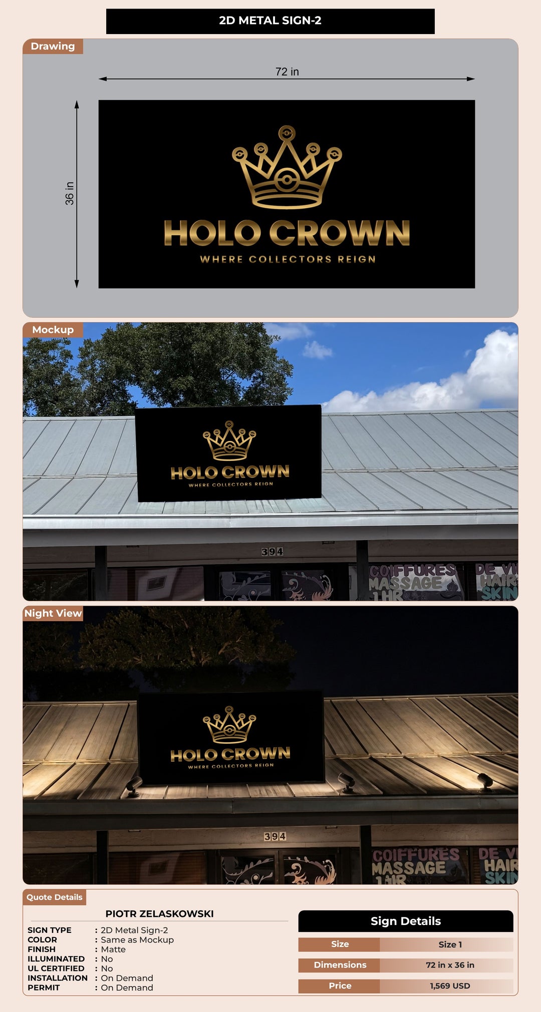 2D Metal Sign-2