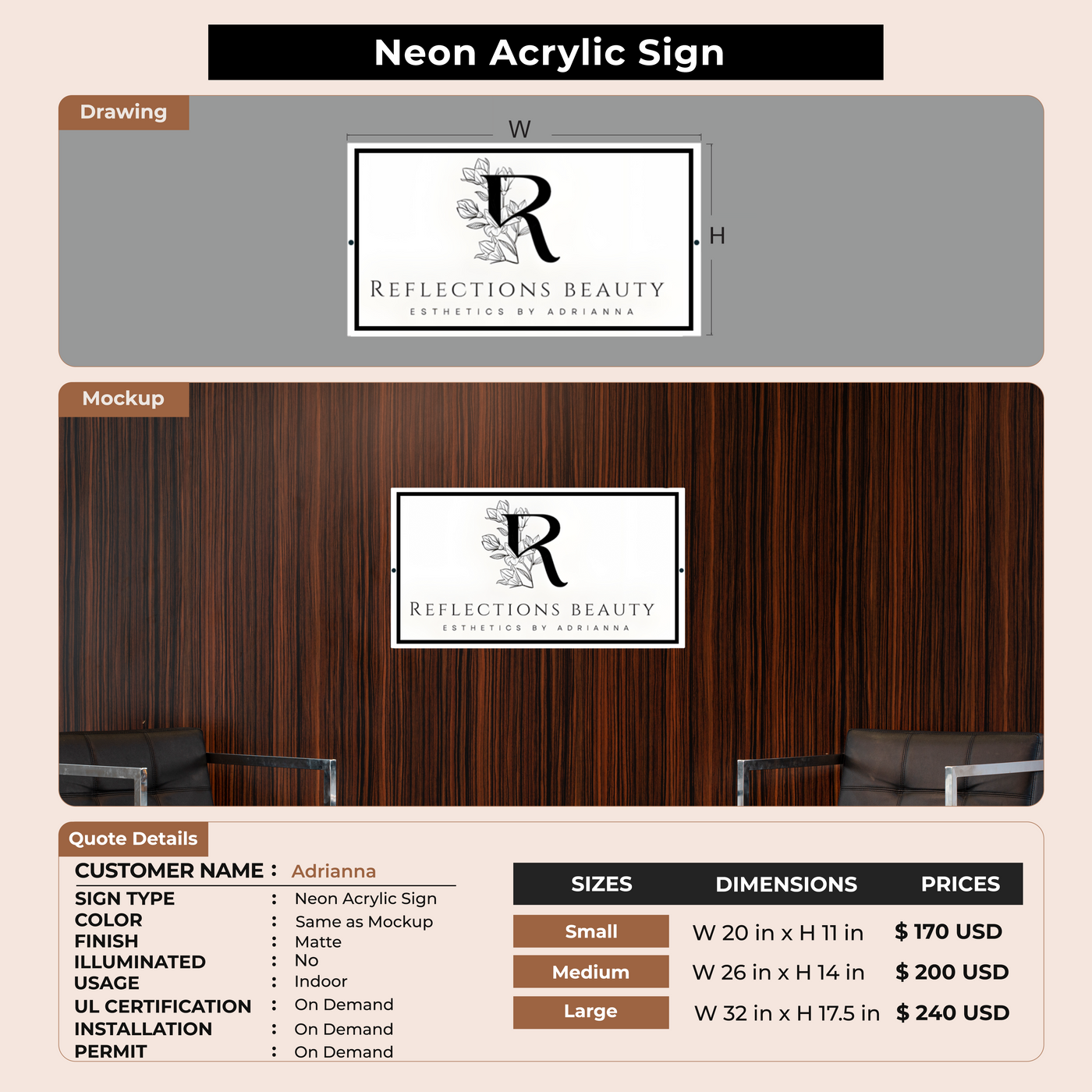 Custom Signs for Adrianna