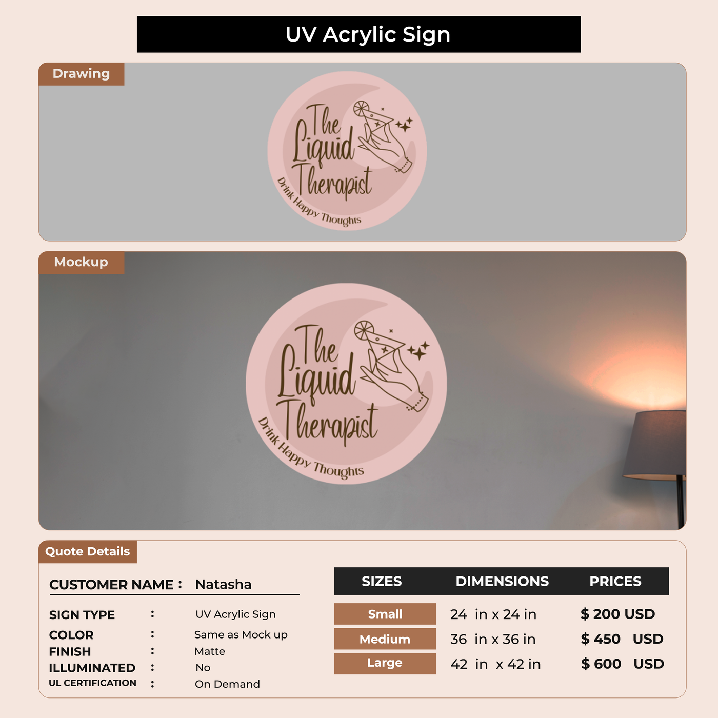Custom Signs For Natasha