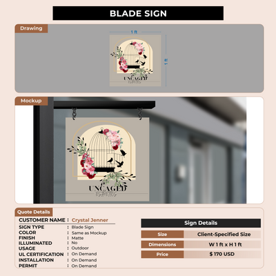 Blade Sign For Crystal Jenner