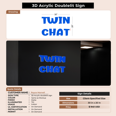 Custom signs for Royce Marnell