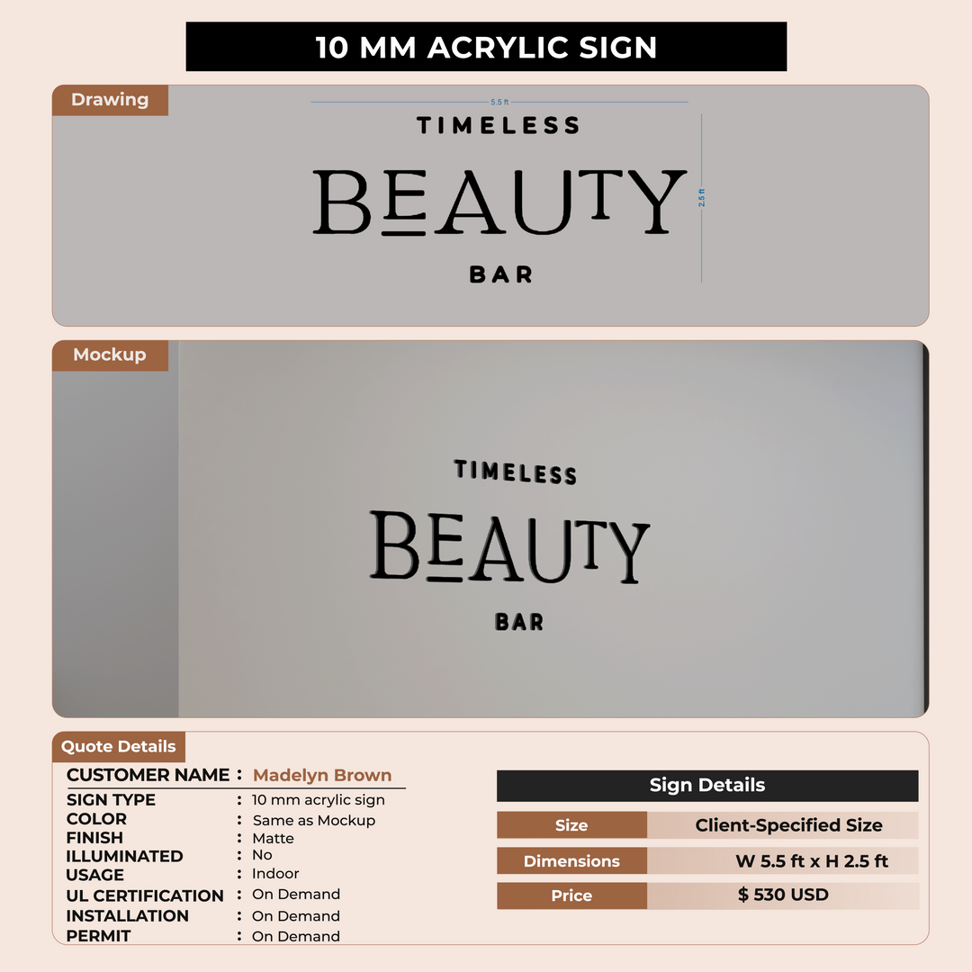 Custom Signs For Madelyn Brown