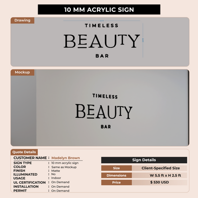 Custom Signs For Madelyn Brown