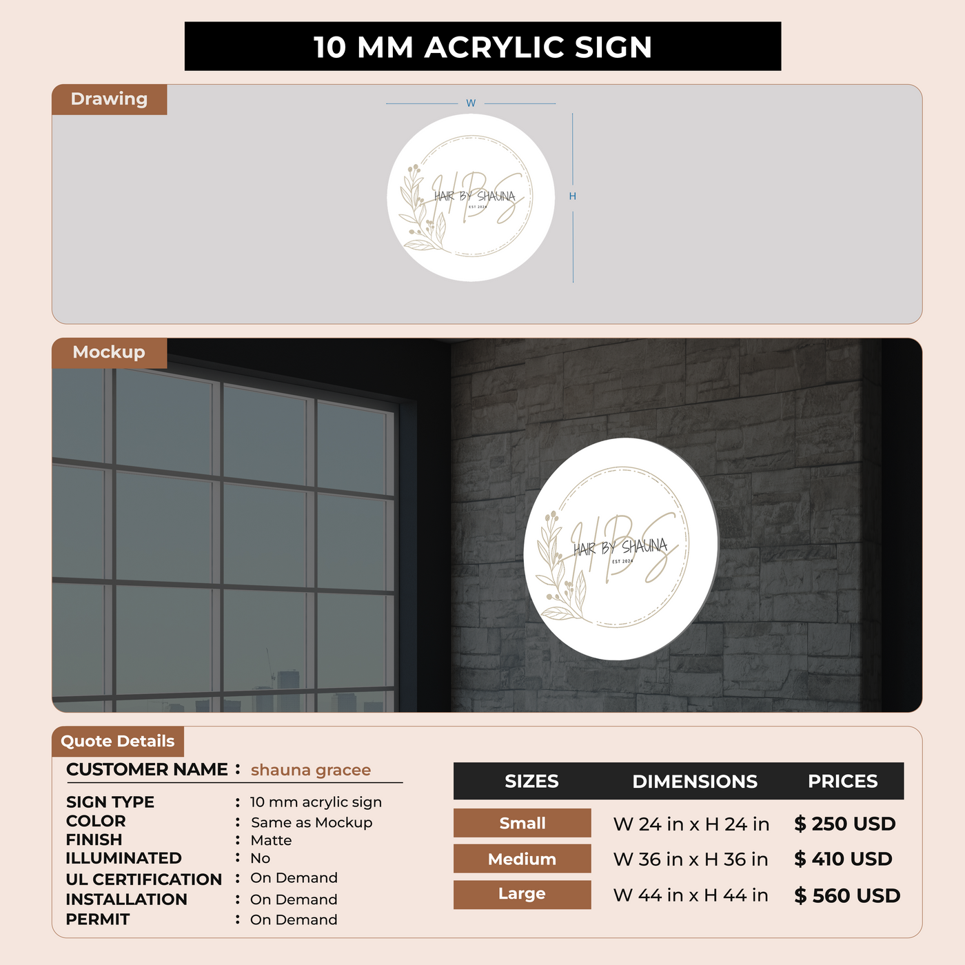 custom signs for shauna gracee