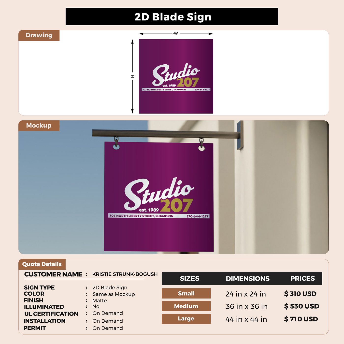 Blade Sign for KRISTIE STRUNK-BOGUSH
