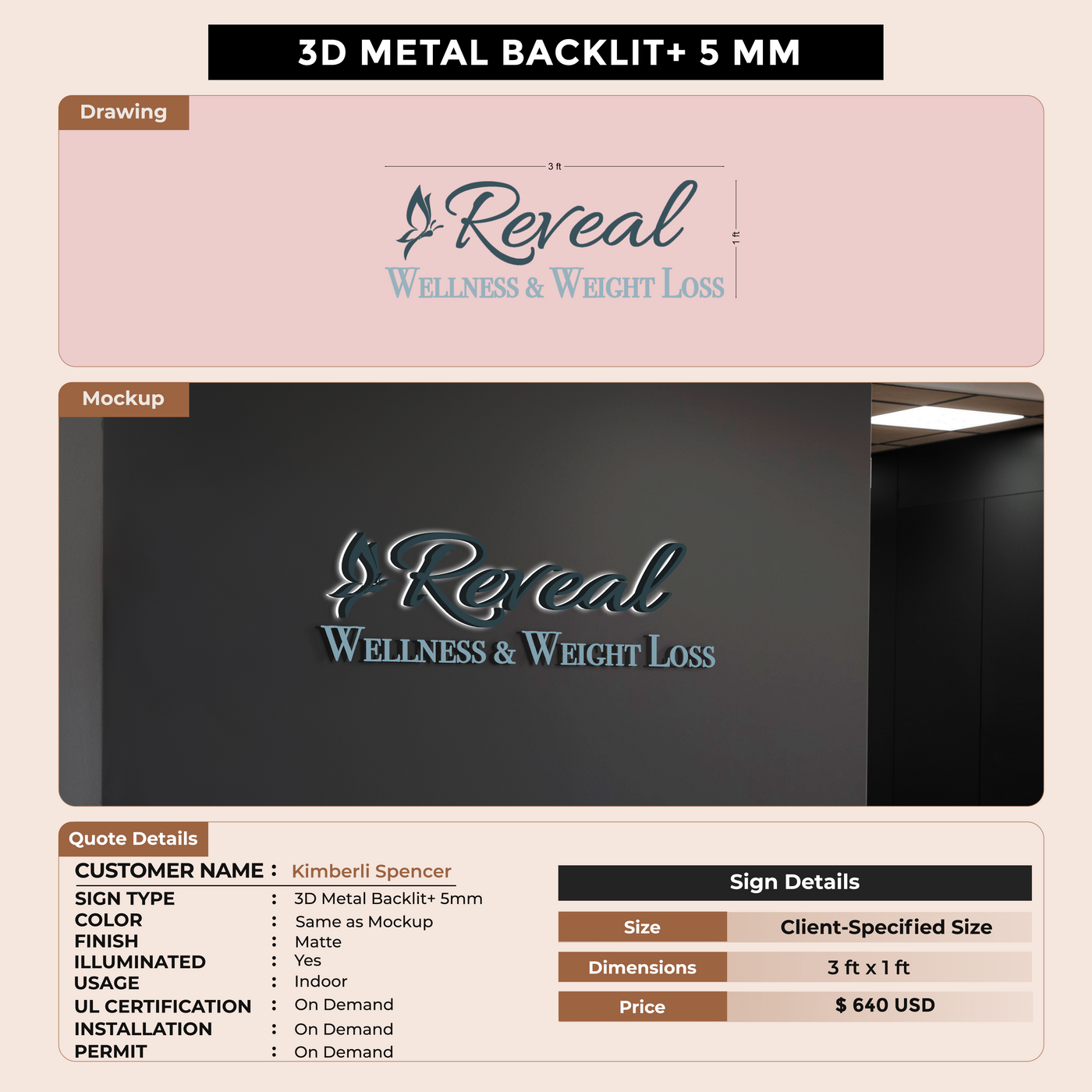 CUSTOM MOCKUP SIGN FOR Kimberli Spencer