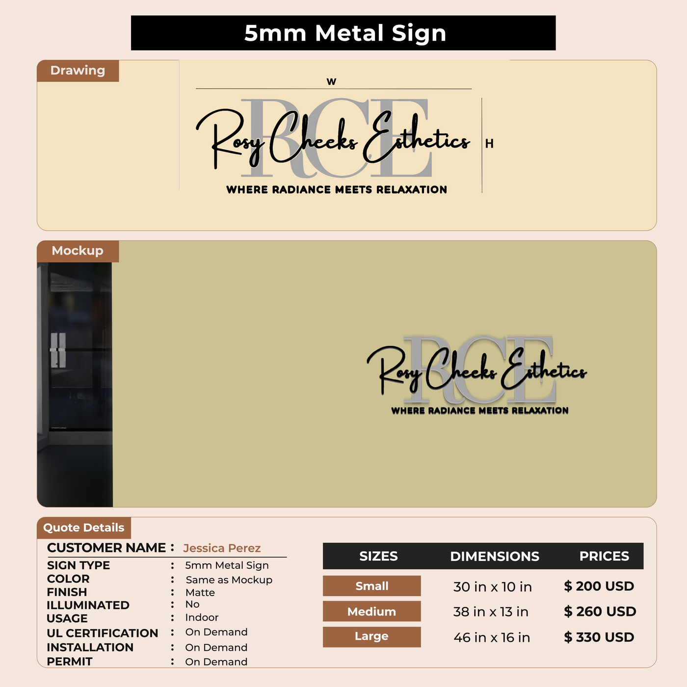 Custom Signs for Jessica Perez