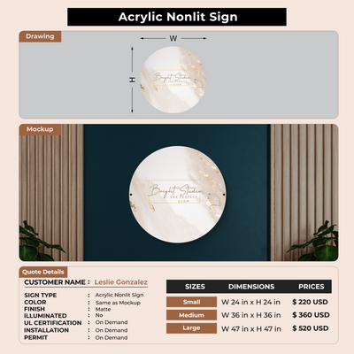 Custom Signs for Leslie Gonzalez