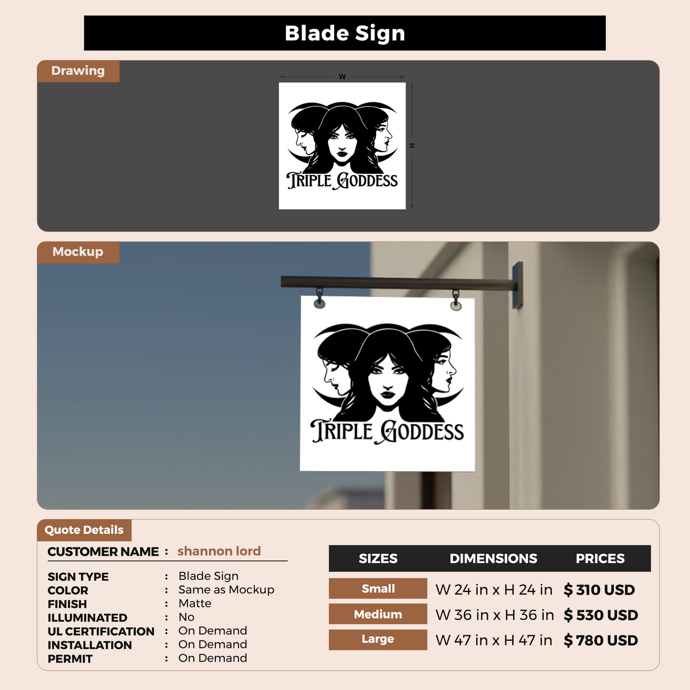 Custom Signs for shannon lord