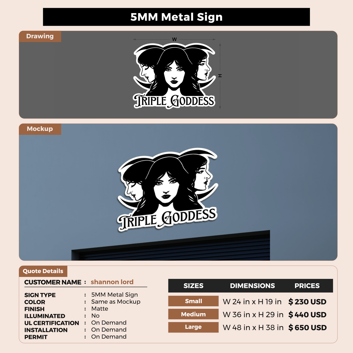 Custom Signs for shannon lord