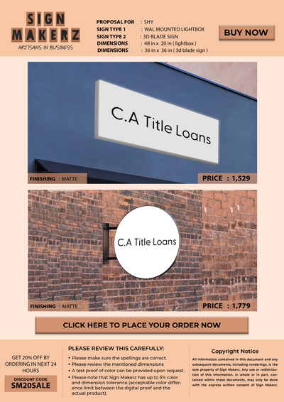 Business Signage for Shy