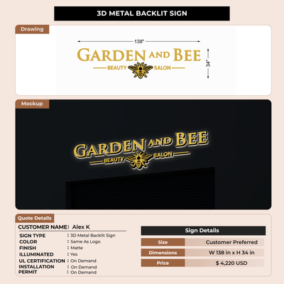 Business signage for Alex K