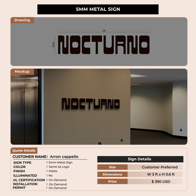 Business Signage for Arron cappello
