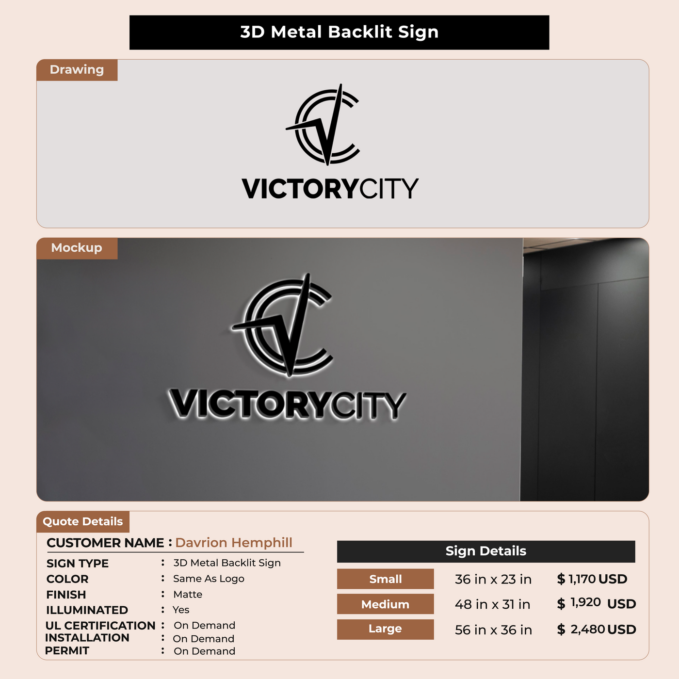 Custom Signs for Davrion Hemphill