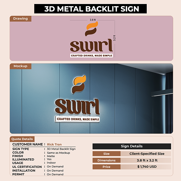 Custom Signs for Rick Tran