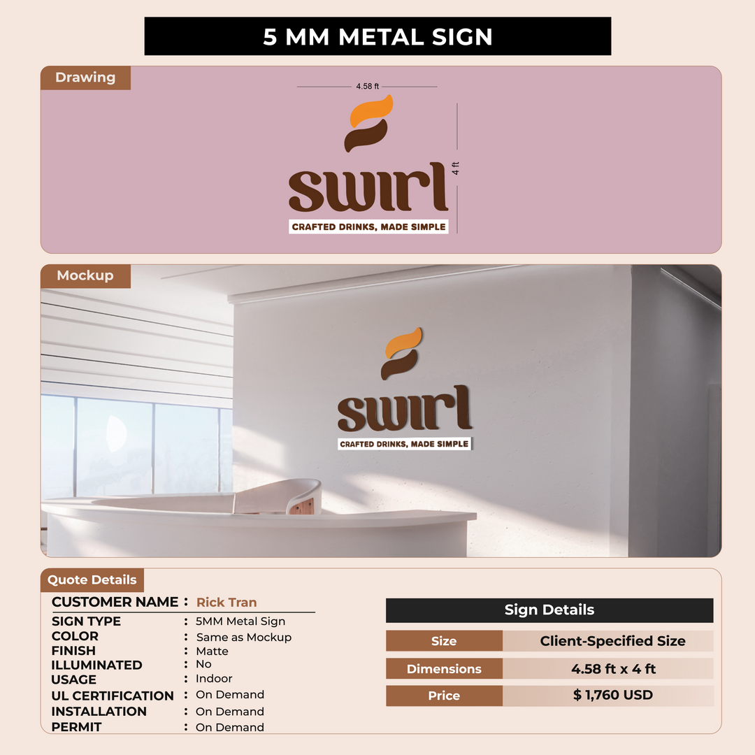 Custom Signs for Rick Tran