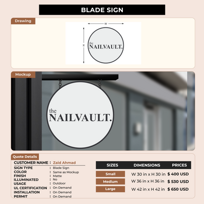 Custom Signs For Zaid Ahmad