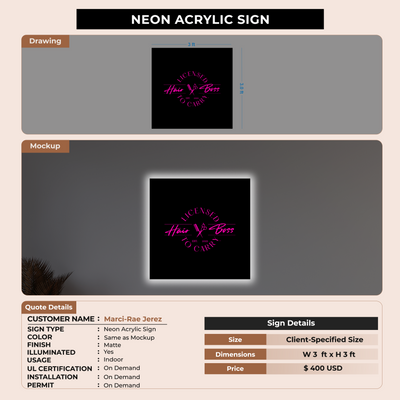 Custom Signs For Marci-Rae Jerez