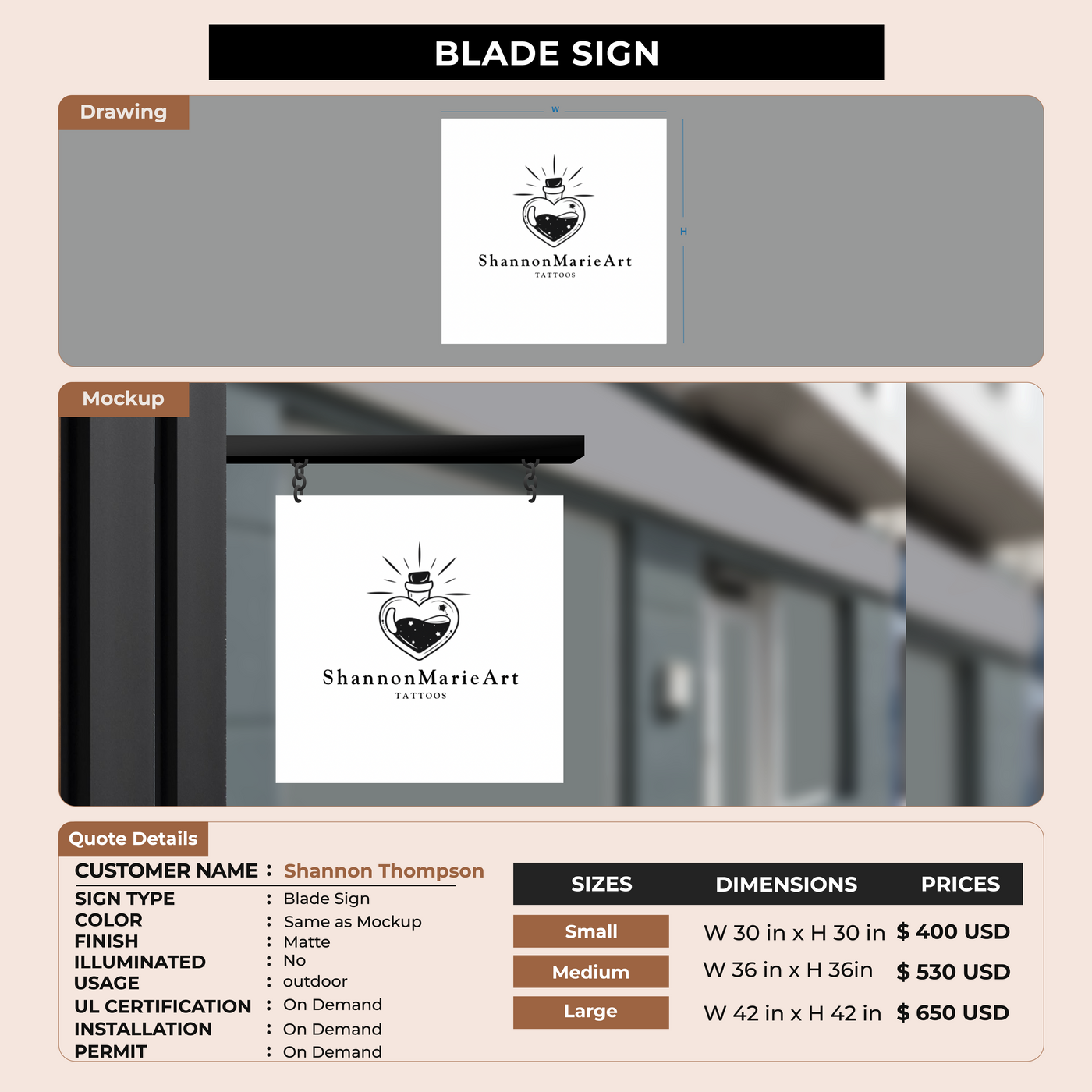 Custom Signs For Shannon Thompson