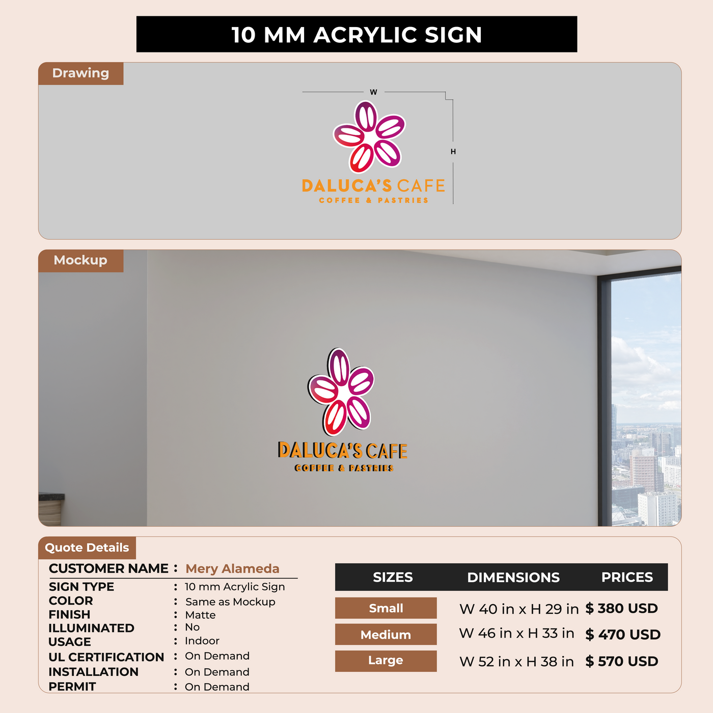 Custom Signs For Mery Alameda