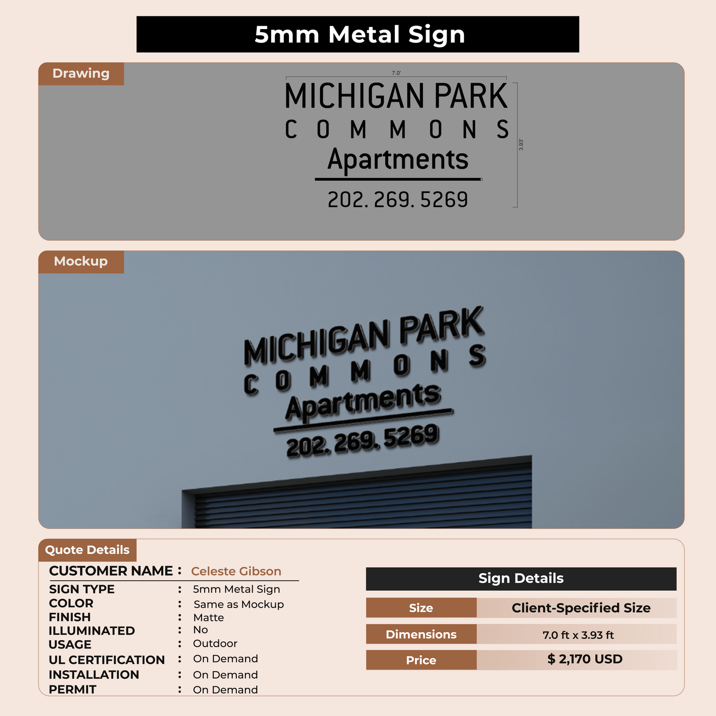 Custom Signs for Sofale