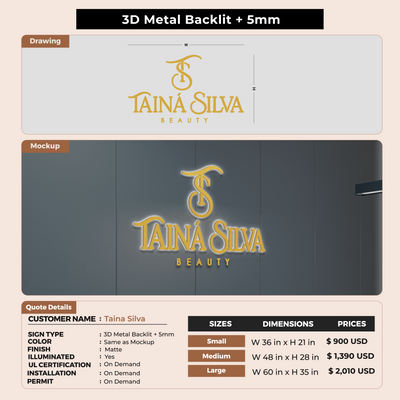 Custom Signs For Taina Silva
