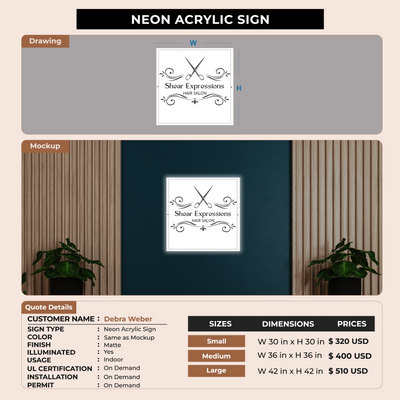 Custom Signs for Debra Weber