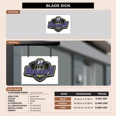 Custom Signs For Jayson Bush