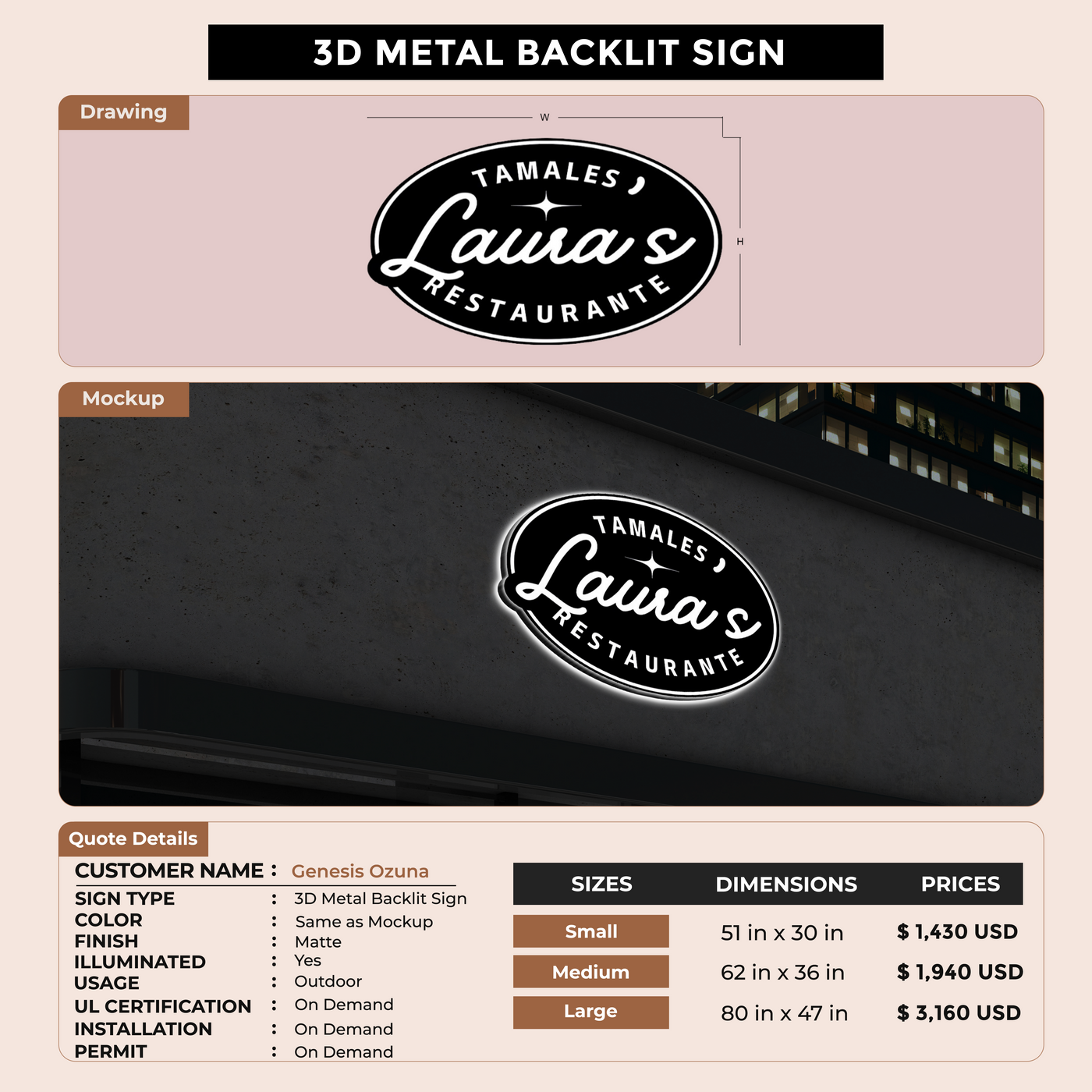 custom signs for Genesis Ozuna